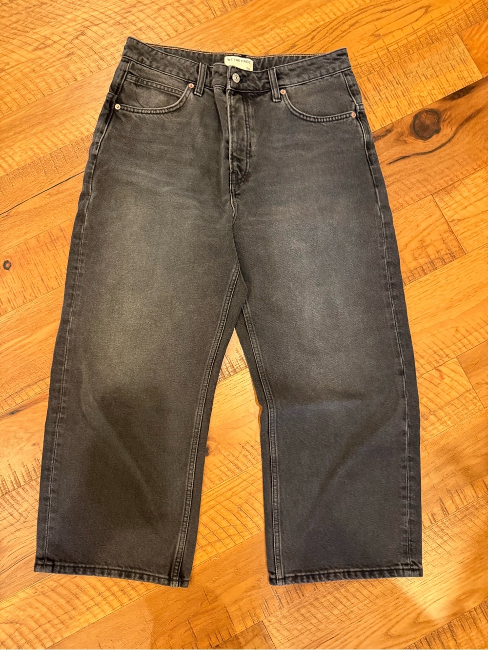 We the Free Black Straight-Leg Jeans size 30